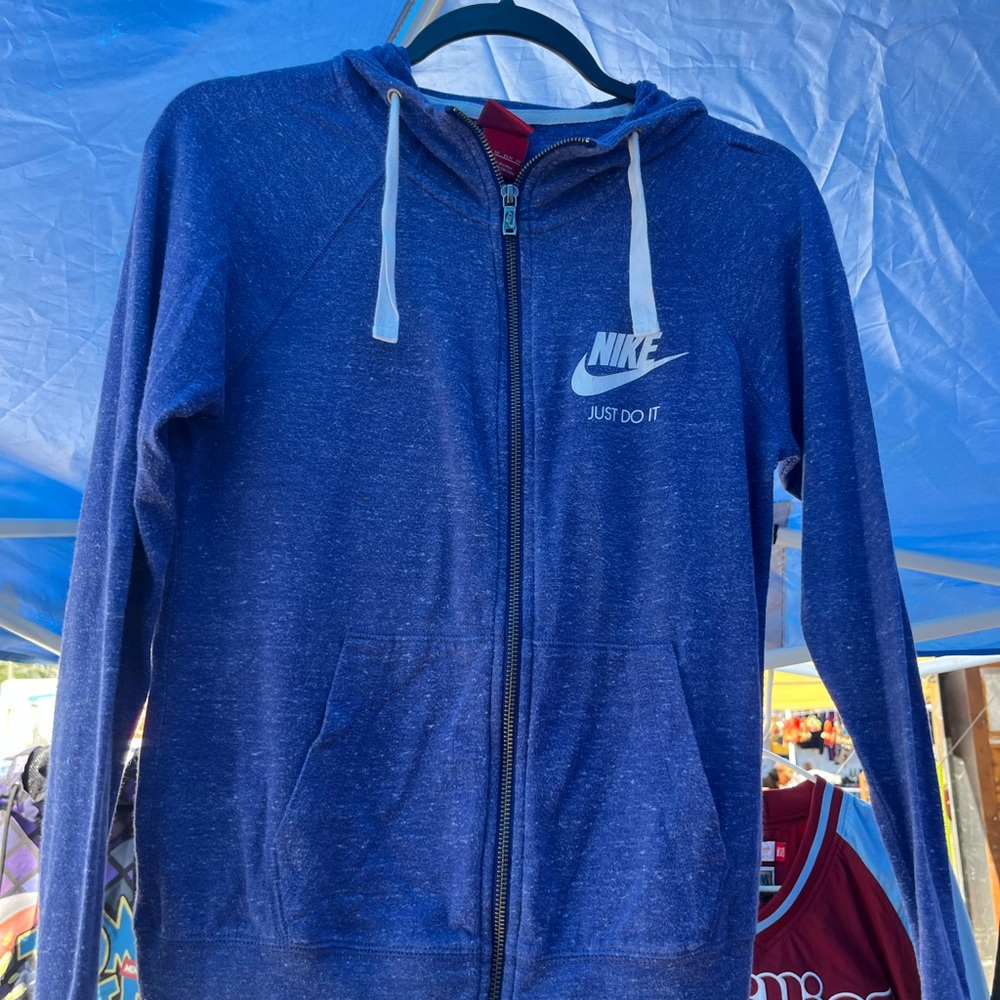 Nike Blue Zip-Up Hoodie